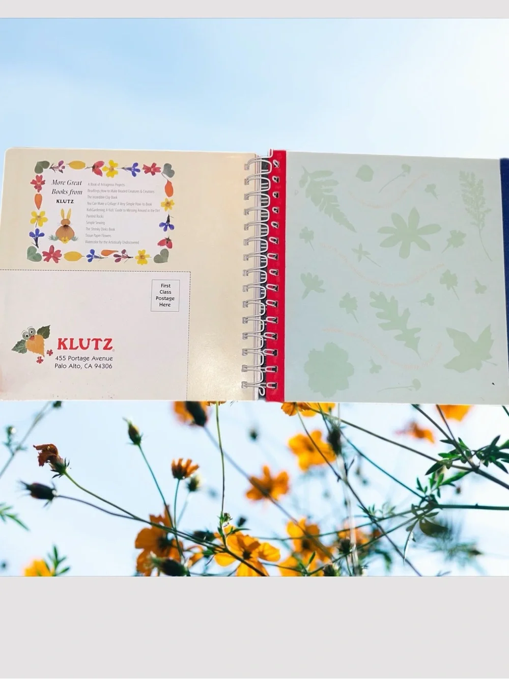 Kids “Squashing Flowers Squeezing Leaves “ Spiral Bound Book. 2001